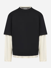 T-shirt manica lunga nera Venezia